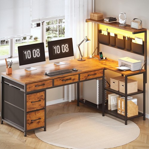Shaped office desk - l,